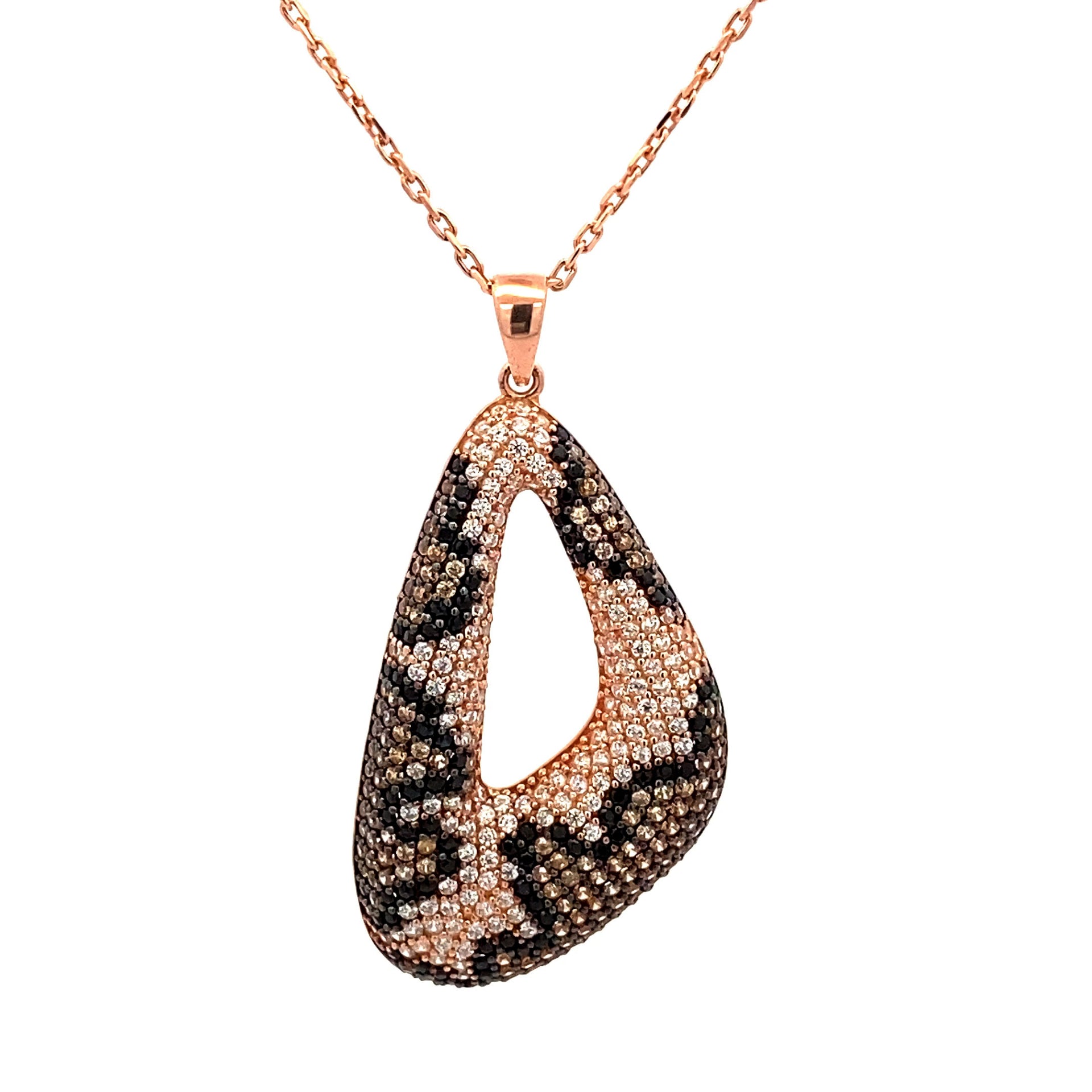 Ralf Schrrer meets Vinczenza!   Anhänger inkl. Ankerkette "Triangel Leo" 925 Silber, rosevergoldet