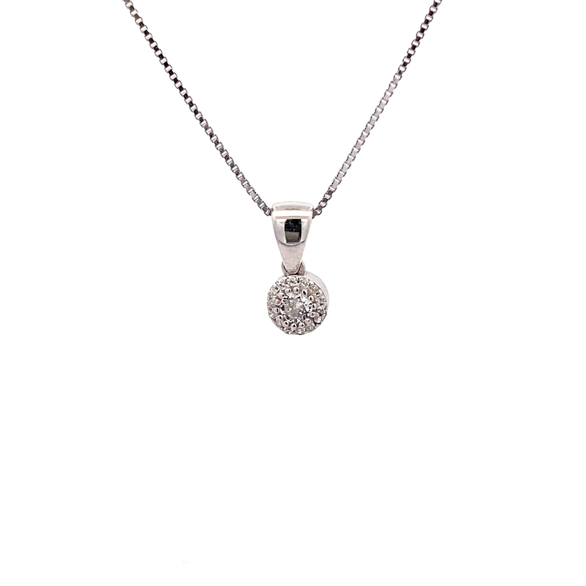 Ralf Scharrer meets Vinczenza!    stylischer Silber Anhänger mit Zirkonia- Steinen und Venezianerkette