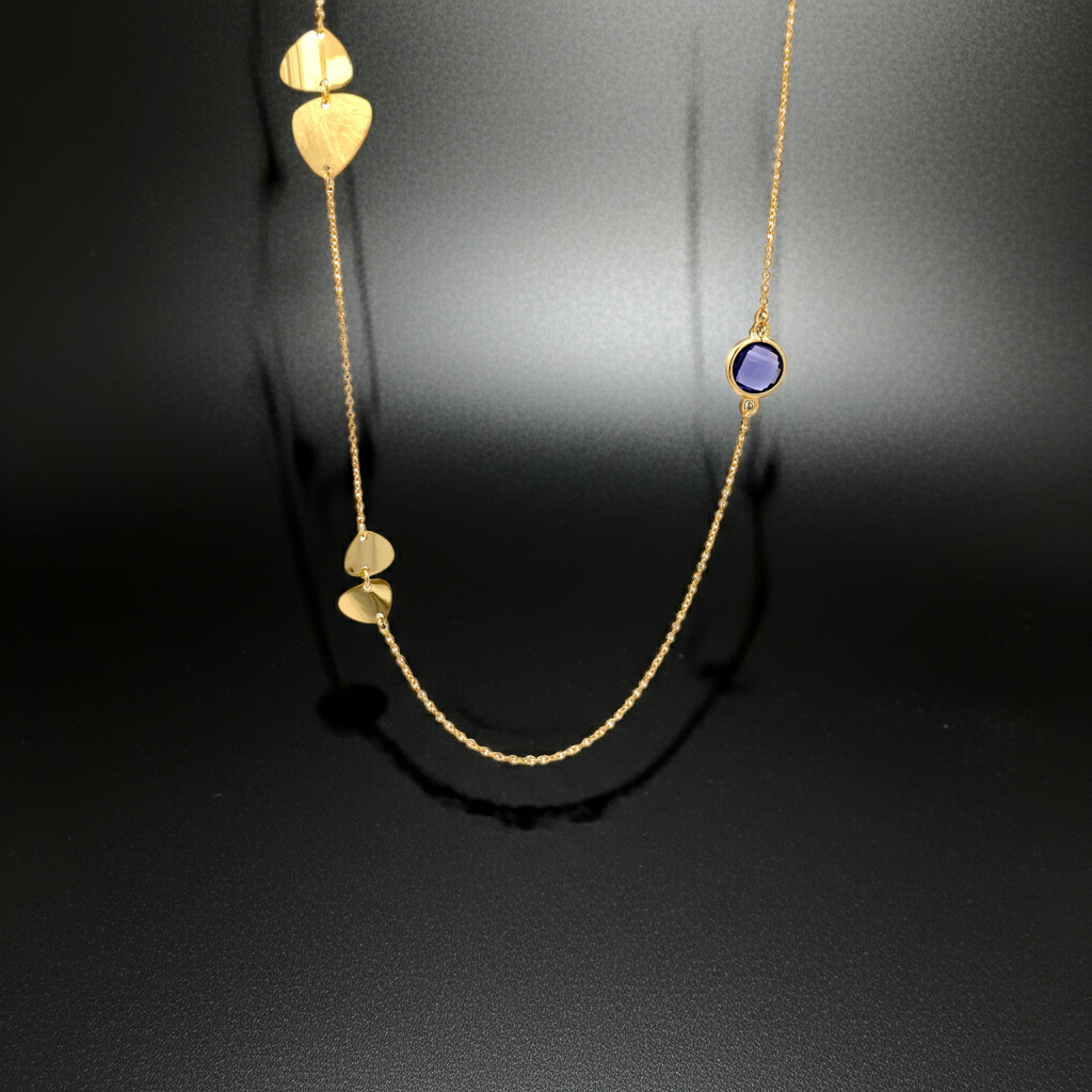 Ralf Scharrer meets Viczenza!  exklusives Collier, Silber gelbvergoldet mit Amethyst