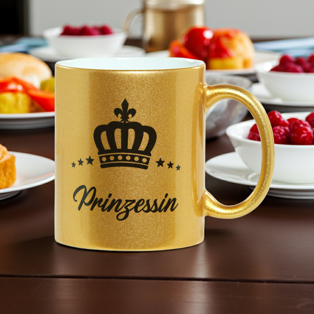 Dein Kaffee- Becher- er gehört zu dir! goldener, silberner oder pinker Becher
