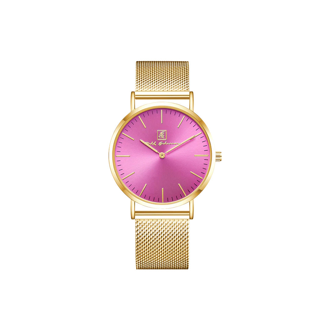 Damenuhr Pink/ Gold "Wiesbaden" 40 mm