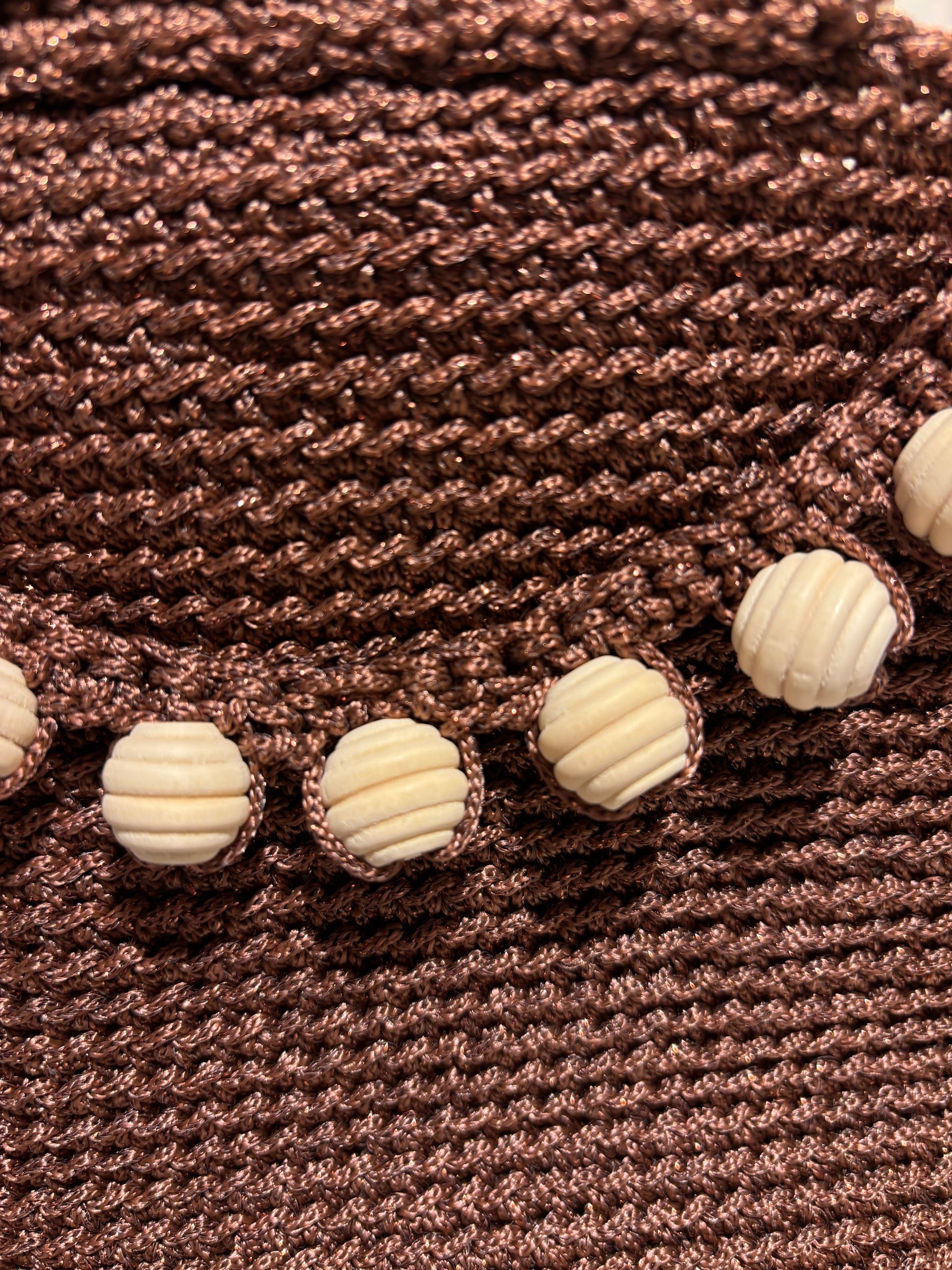 Ralf Scharrer meets Cemile Tiryaki - Unikat "Tanja- Handbag" gehäkelt, Farbe Braun