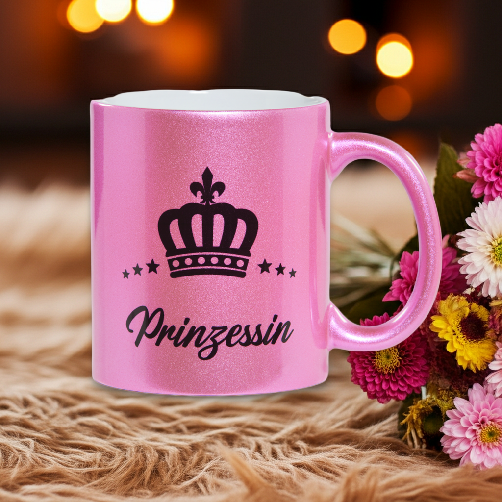 Dein Kaffee- Becher- er gehört zu dir! goldener, silberner oder pinker Becher