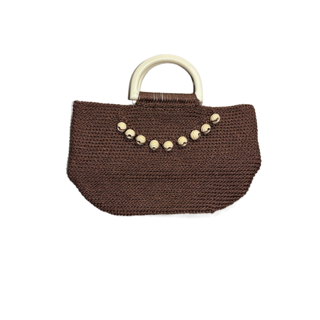 Ralf Scharrer meets Cemile Tiryaki - Unikat "Tanja- Handbag" gehäkelt, Farbe Braun